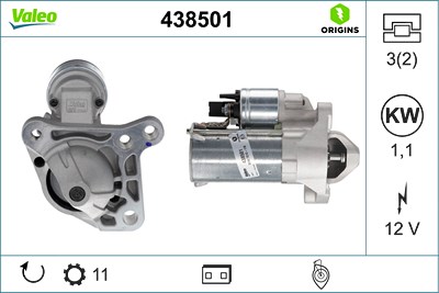 Valeo Starter [Hersteller-Nr. 438501] für Renault von VALEO