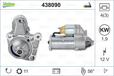 Valeo Starter [Hersteller-Nr. 438090] für Mitsubishi, Nissan, Opel, Renault, Suzuki von VALEO