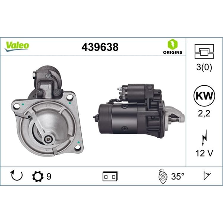 Valeo Starter Opel Arena Renault Master Trafic von VALEO