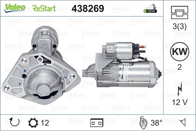 Valeo Starter [Hersteller-Nr. 438269] für Nissan, Renault von VALEO