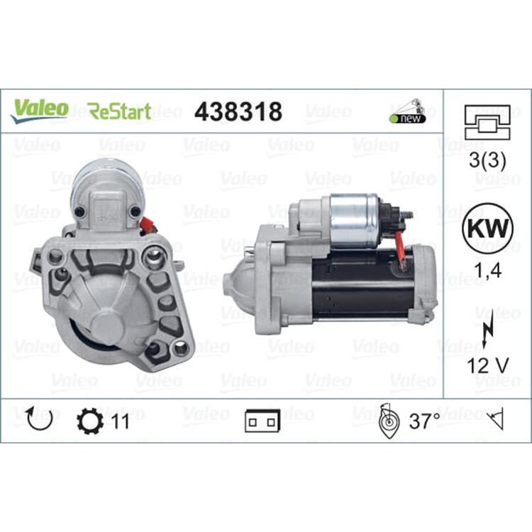 Valeo Starter Volvo S60 S90 V40 V60 V70 V90 Xc40 Xc60 Xc90 von VALEO