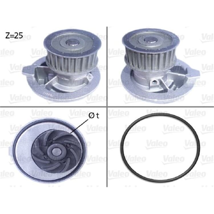 Valeo Wasserpumpe Chevrolet Daewoo Lada Opel von VALEO