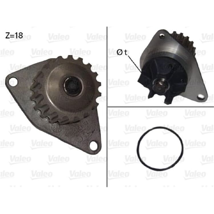 Valeo Wasserpumpe Citroen C2 C3 C4 Peugeot 1007 206 207/207+ 307 von VALEO