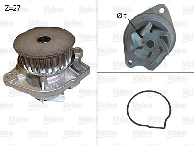 Valeo Wasserpumpe [Hersteller-Nr. 506576] für Audi, Seat, Skoda, VW von VALEO