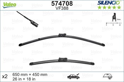 Valeo Wischblatt [Hersteller-Nr. 574708] für Alfa Romeo, Audi, Seat, Skoda, VW von VALEO