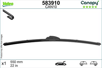 Valeo Wischblatt [Hersteller-Nr. 583910] für Aixam, Alfa Romeo, Audi, BMW, Cadillac, Chevrolet, Chrysler, Citroën, Dacia, Dodge, Fiat, Ford, Ford Usa, von VALEO