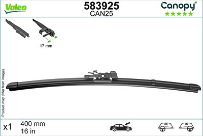 Valeo Wischblatt [Hersteller-Nr. 583925] für Alfa Romeo, Alpina, BMW, Hyundai, Nissan, Opel von VALEO