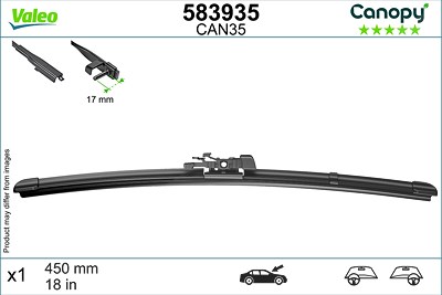 Valeo Wischblatt [Hersteller-Nr. 583935] für Alpina, Audi, BMW, Fiat, Jaguar von VALEO