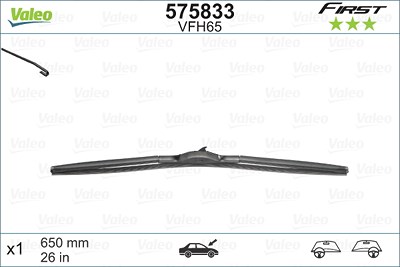 Valeo Wischblatt [Hersteller-Nr. 575833] für Honda, Hyundai, Infiniti, Kia, Lexus, Mazda, Mitsubishi, Nissan, Renault, Subaru, Suzuki, Toyota von VALEO