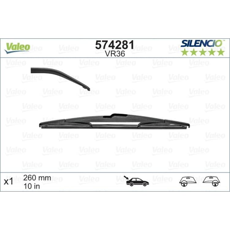 Valeo Wischblatt Renault Scenic Megane Smart Fortwo Coupe von VALEO