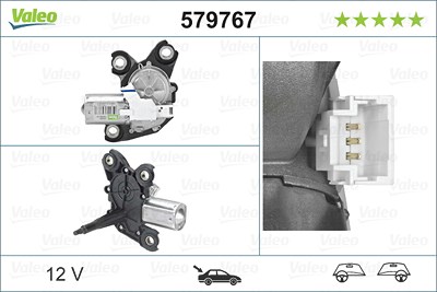 Valeo Wischermotor [Hersteller-Nr. 579767] für Citroën, Opel, Peugeot von VALEO