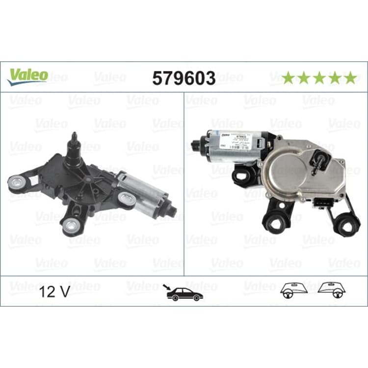 Valeo Wischermotor hinten Audi A3 A4 Q5 Q7 von VALEO