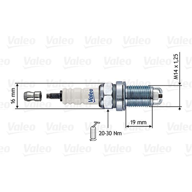 Valeo Z?ndkerze 246852 Alfa Romeo BMW Citroen Dacia Fiat Opel VW von VALEO