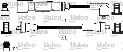 Valeo Zündleitungssatz [Hersteller-Nr. 346387] für VW, Peugeot, Audi von VALEO