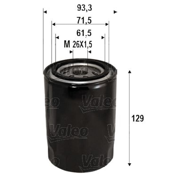 Valeo ?lfilter Hyundai H-1 H100 Kia Sorento von VALEO