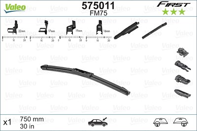 Valeo Wischblatt [Hersteller-Nr. 575011] für Citroën, Ford, Peugeot, Renault von VALEO