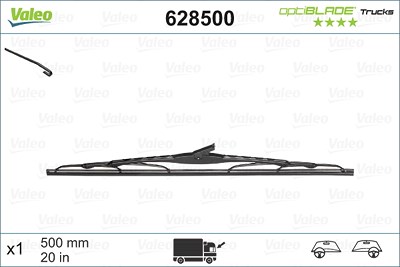 Valeo Wischblatt [Hersteller-Nr. 628500] für Citroën, Fiat, Ford, Mercedes-Benz, Mitsubishi, Nissan, Opel, Peugeot, Renault, VW von VALEO