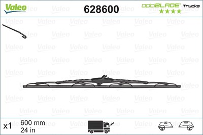 Valeo Wischblatt [Hersteller-Nr. 628600] für Ford, Mercedes-Benz, Nissan, VW von VALEO