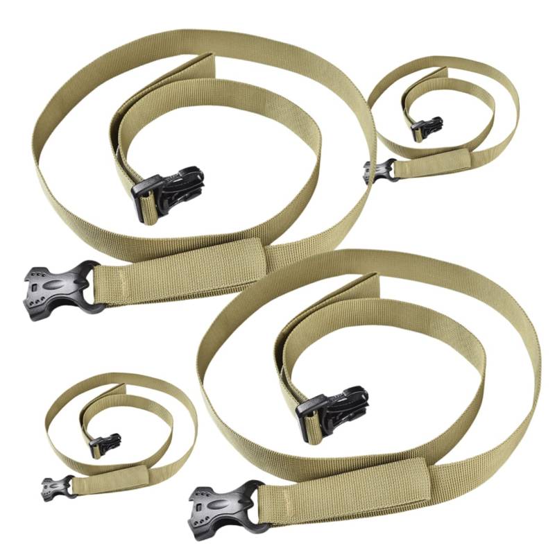 4 Stück Gepäckband Riemenschnalle Golf-cart-taschenband Riemen Mit Schnallen Gepäckgurtband Koffergürtel Fesselgurte Riemen Mit Clips Schnallengürtel Koffergurte Khaki Pp-gurtband VALICLUD von VALICLUD