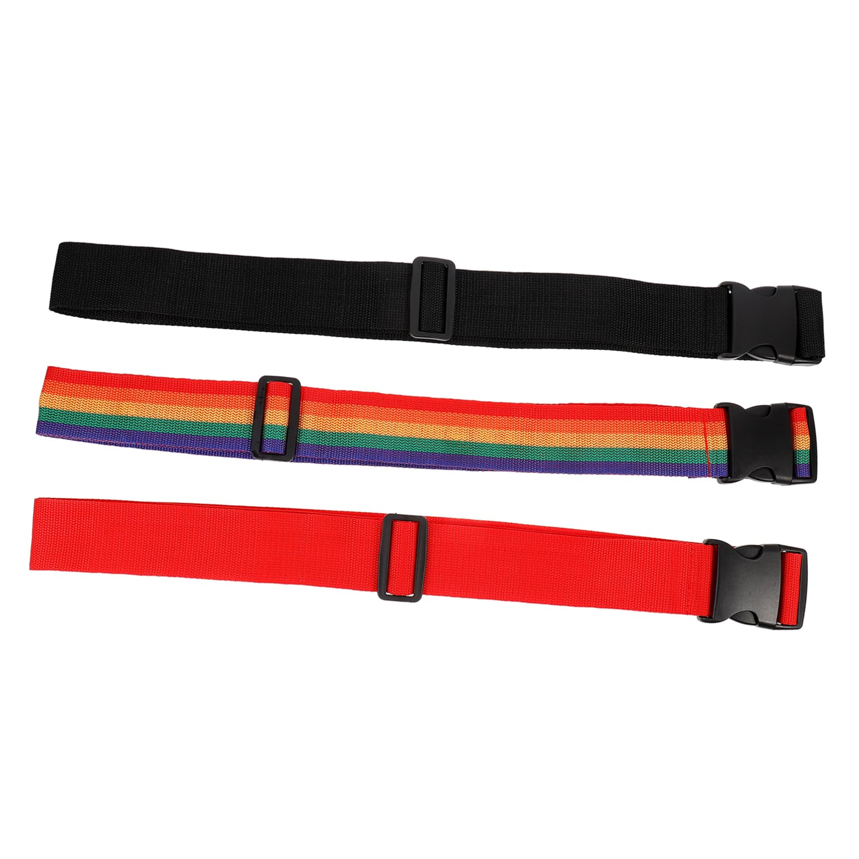 VALICLUD 3St Packband Koffergurt mit Regenbogenstreifen Packgurte Hochleistungsgurte travel Accessories reiseaccessoires Reisezubehör strapazierfähiger Fester Gürtel Polypropylen Colorful von VALICLUD