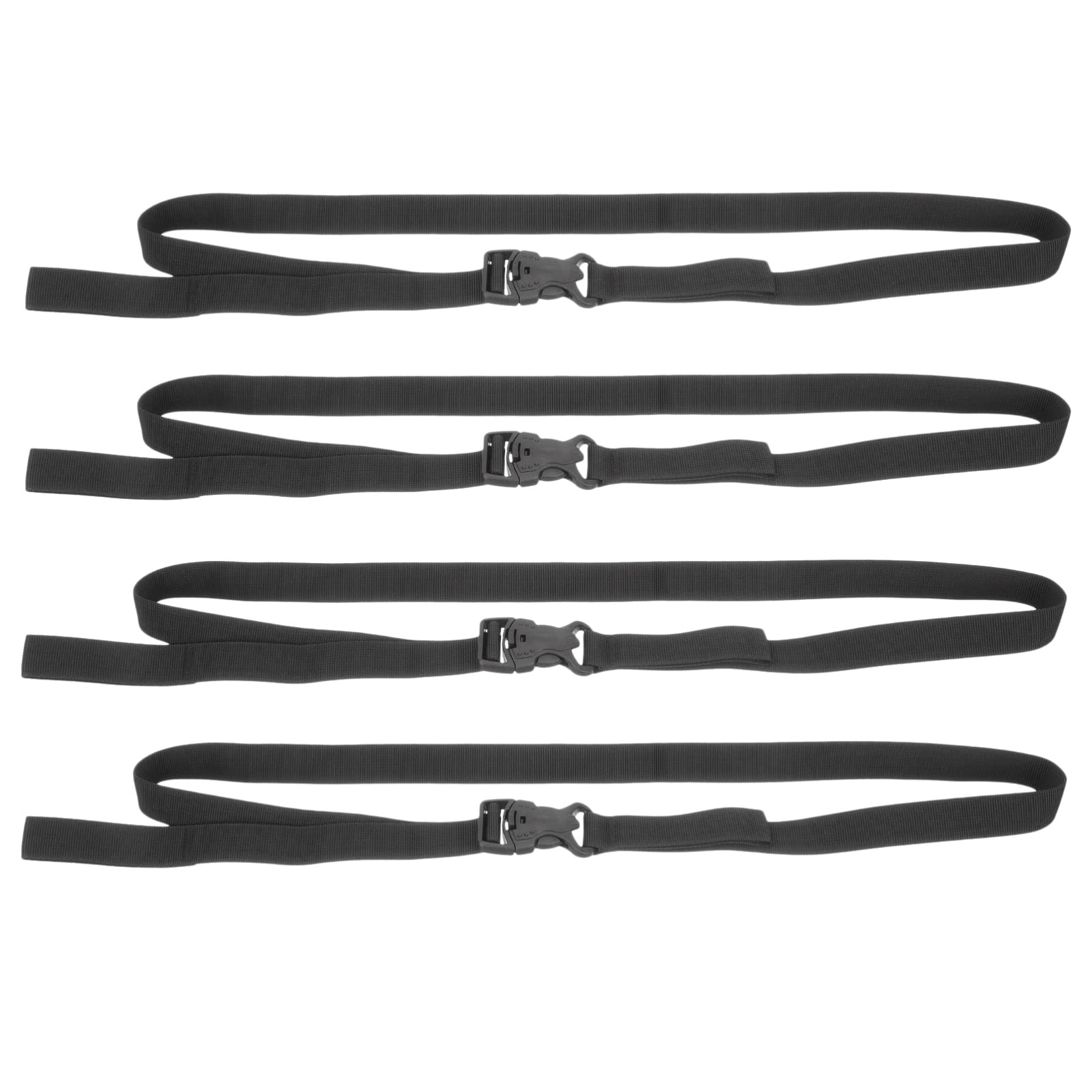 VALICLUD 4 Stück Gepäckband Gepäckgurt Gepäckbinderiemen Cargo-Bindungsgürtel strapazierfähige Riemen Outdoor Gear kofferanhänge Bänder für Gepäck Camping-Must-Haves Polypropylen Black von VALICLUD