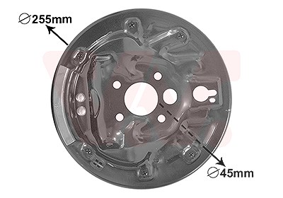 Van Wezel Abdeckblech, Bremstrommel [Hersteller-Nr. 7620373] für Skoda von VAN WEZEL