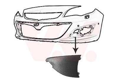 Van Wezel Blende, Stoßfänger [Hersteller-Nr. 3753493] für Opel von VAN WEZEL