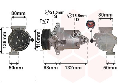 Van Wezel Kompressor, Klimaanlage [Hersteller-Nr. 1301K703] für Nissan von VAN WEZEL