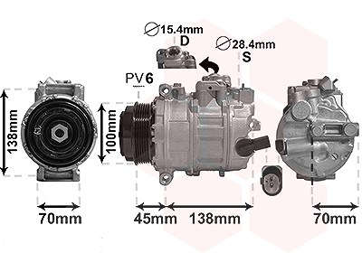 Van Wezel Kompressor, Klimaanlage [Hersteller-Nr. 5800K384] für VW von VAN WEZEL