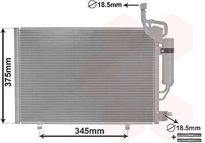 Van Wezel Kondensator, Klimaanlage [Hersteller-Nr. 18015705] für Ford von VAN WEZEL