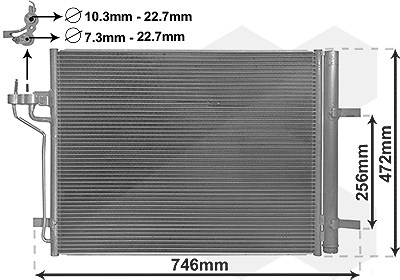 Van Wezel Kondensator, Klimaanlage [Hersteller-Nr. 18015710] für Ford von VAN WEZEL