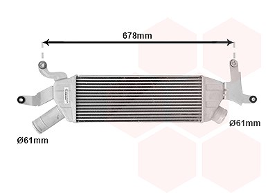 Van Wezel Ladeluftkühler [Hersteller-Nr. 09014703] für Citroën, Mitsubishi, Peugeot von VAN WEZEL