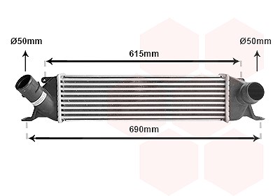 Van Wezel Ladeluftkühler [Hersteller-Nr. 82014706] für Hyundai von VAN WEZEL