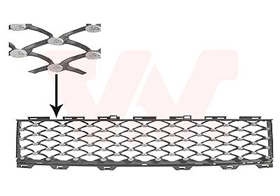 Van Wezel Lüftungsgitter, Stoßfänger [Hersteller-Nr. 1614599] für Abarth, Fiat von VAN WEZEL