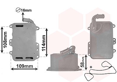 Van Wezel Ölkühler, Motoröl [Hersteller-Nr. 03003405] für VW, Audi von VAN WEZEL