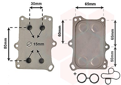 Van Wezel Ölkühler, Motoröl [Hersteller-Nr. 17013706] für Abarth, Alfa Romeo, Fiat, Jeep, Lancia von VAN WEZEL