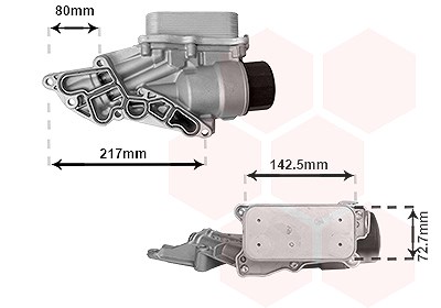 Van Wezel Ölkühler, Motoröl [Hersteller-Nr. 30013688] für Mercedes-Benz von VAN WEZEL