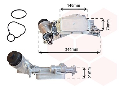 Van Wezel Ölkühler, Motoröl [Hersteller-Nr. 37013684] für Chevrolet, Saab, Alfa Romeo, Opel, Fiat von VAN WEZEL