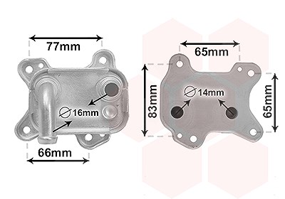 Van Wezel Ölkühler, Motoröl [Hersteller-Nr. 37013715] für Opel von VAN WEZEL