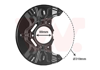 Van Wezel Spritzblech, Bremsscheibe [Hersteller-Nr. 5307371] für Toyota von VAN WEZEL