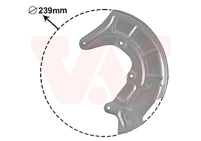 Van Wezel Spritzblech, Bremsscheibe [Hersteller-Nr. 5817371] für Audi, VW von VAN WEZEL