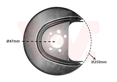 Van Wezel Spritzblech, Bremsscheibe [Hersteller-Nr. 5829374] für Audi, Seat, Skoda, VW von VAN WEZEL