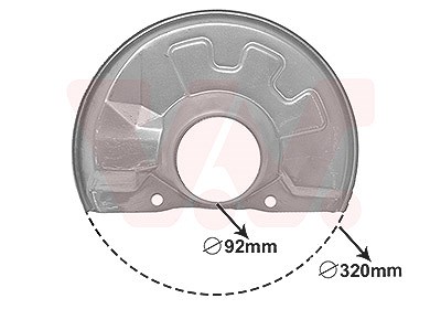Van Wezel Spritzblech, Bremsscheibe [Hersteller-Nr. 5940372] für Mitsubishi, Volvo von VAN WEZEL