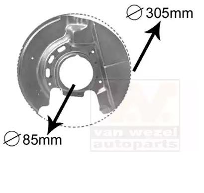 VAN WEZEL Ankerblech BMW 0620372 34111154241,34111154242 von VAN WEZEL