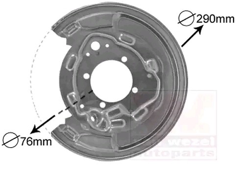 VAN WEZEL Ankerblech TOYOTA 5307373 4650405010 von VAN WEZEL