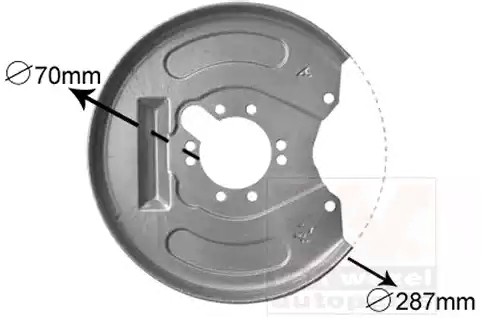 VAN WEZEL Ankerblech VOLVO,MITSUBISHI 3225374 30814871,MB128646 von VAN WEZEL