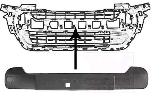 VAN WEZEL Blende, Stoßfänger PEUGEOT 4014581 7453F1 von VAN WEZEL