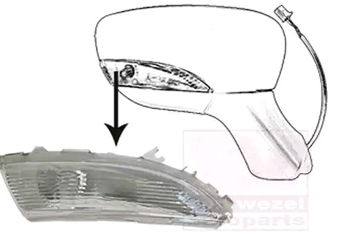 VAN WEZEL Blinker RENAULT,NISSAN 4373916 261604623R Blinklicht,Fahrtrichtungsanzeiger,Blinkleuchte,Seitenblinker von VAN WEZEL