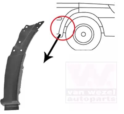 VAN WEZEL Kotflügel VW,MERCEDES-BENZ 3077654 9066302107,A2E0821102,A9066302107 2E0821102 von VAN WEZEL