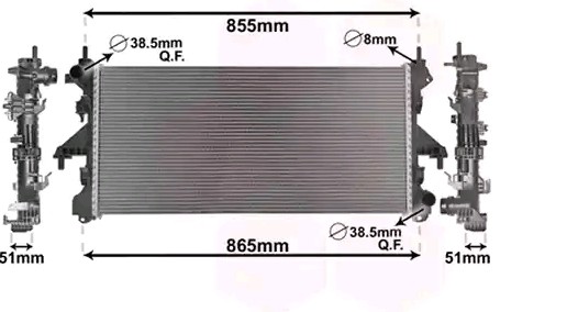 VAN WEZEL Kühler, Motorkühlung FIAT,PEUGEOT,CITROËN 17012704 1367533080,1371875080 Kühler,Wasserkühler,Autokühler,Motorkühler von VAN WEZEL